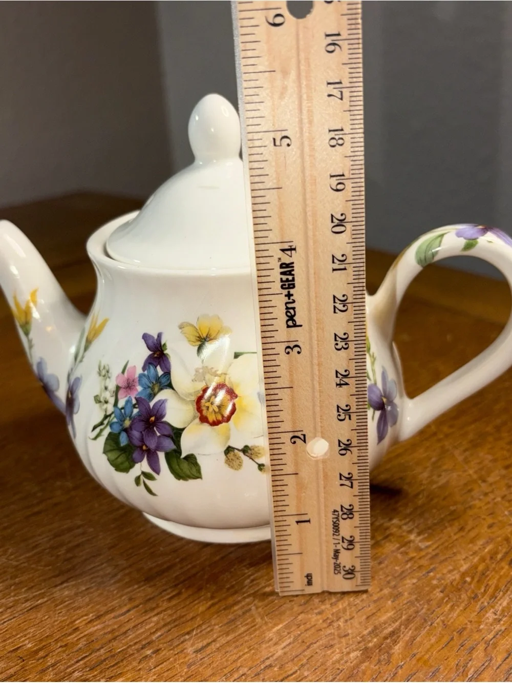 Arthur Wood & Son Staffordshire English Teapot with  flowers
